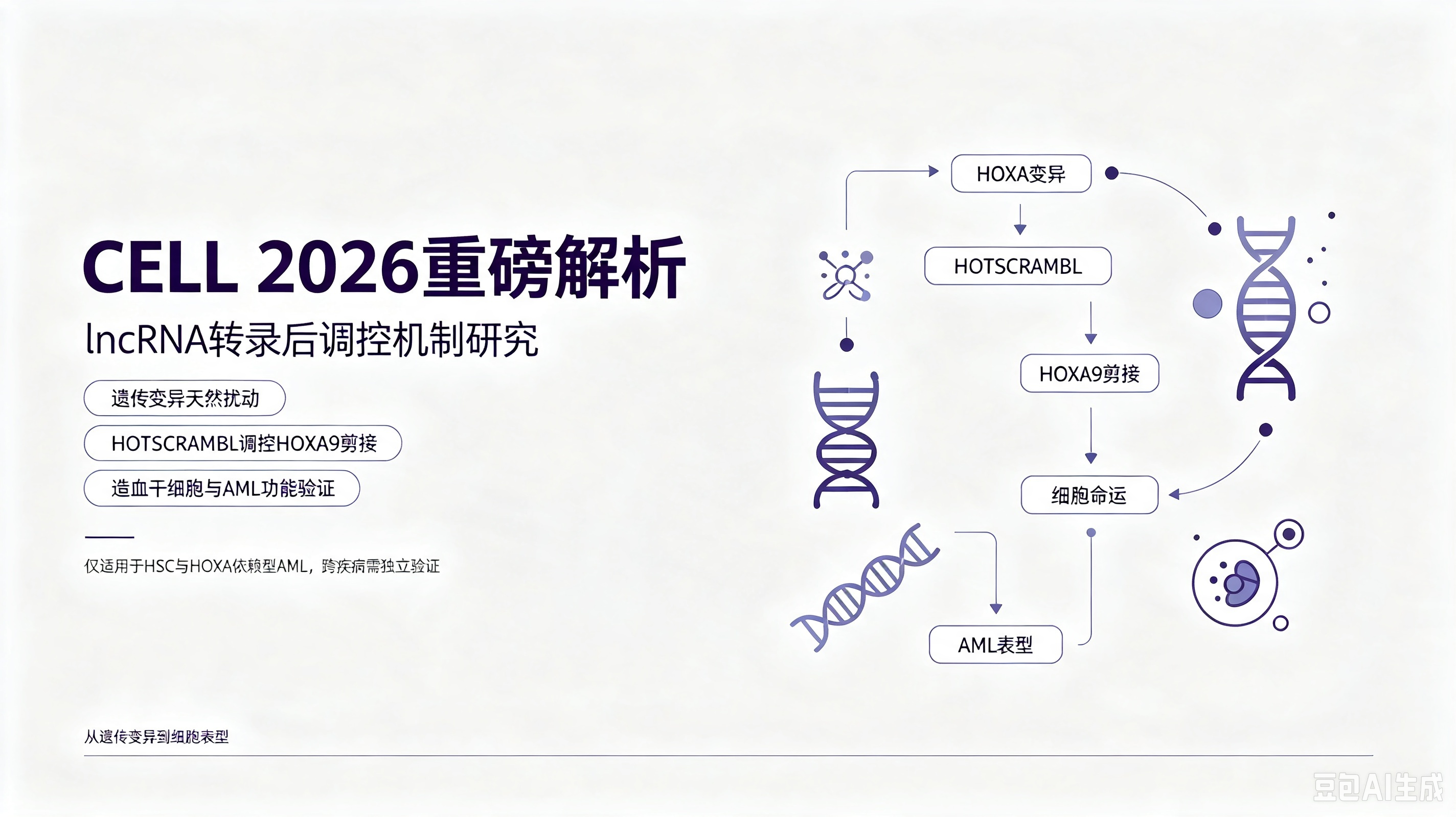 一个HOXA反义lncRNA，如何把遗传变异连到造血干细胞命运？