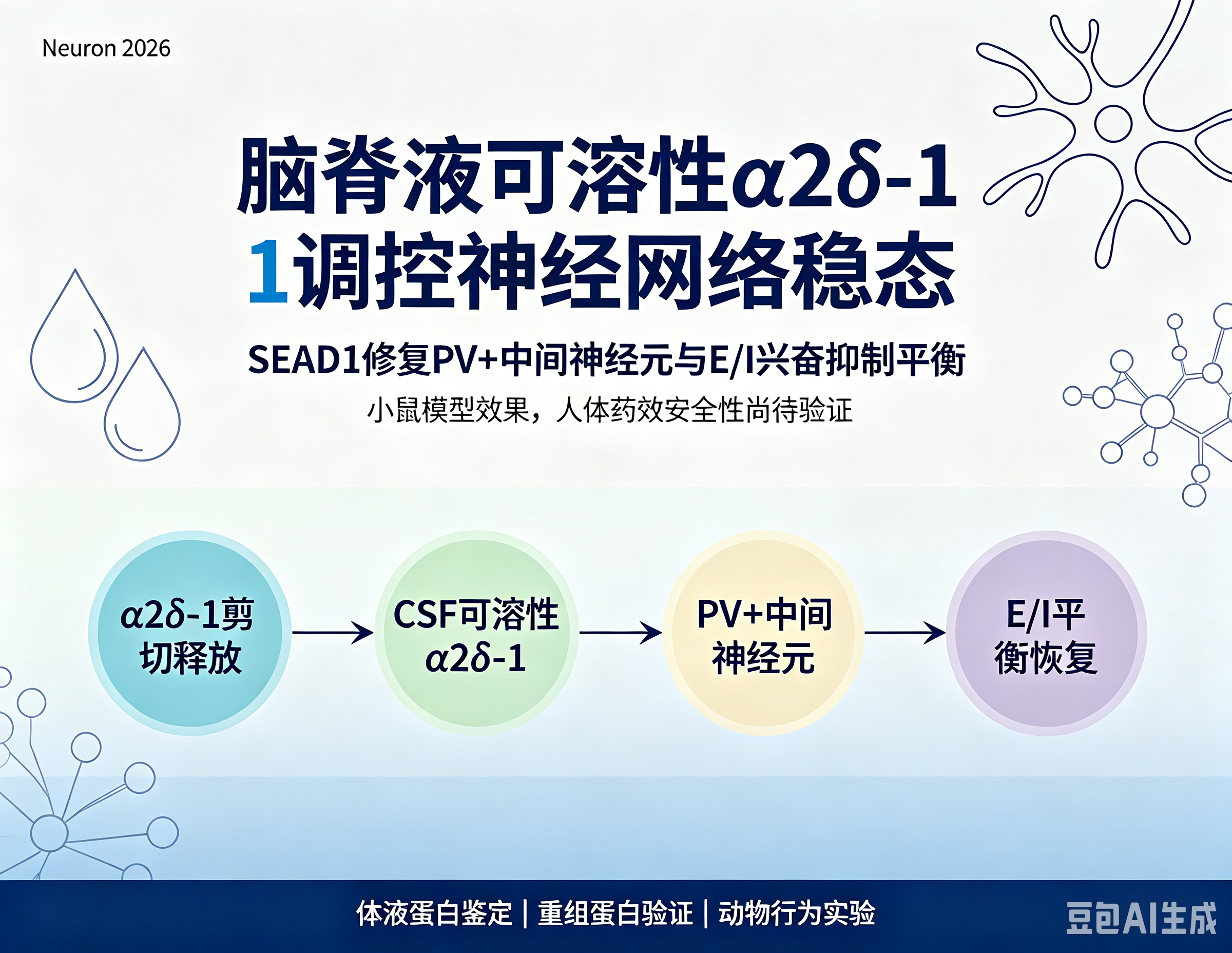 脑脊液里的可溶性&alpha;2&delta;-1，不只是碎片：Neuron提示一种网络稳态信号v